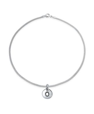 Bling Jewelry Initial Circle Disc Anklet - Sterling Silver 9-10 Inch - Silver o 20$