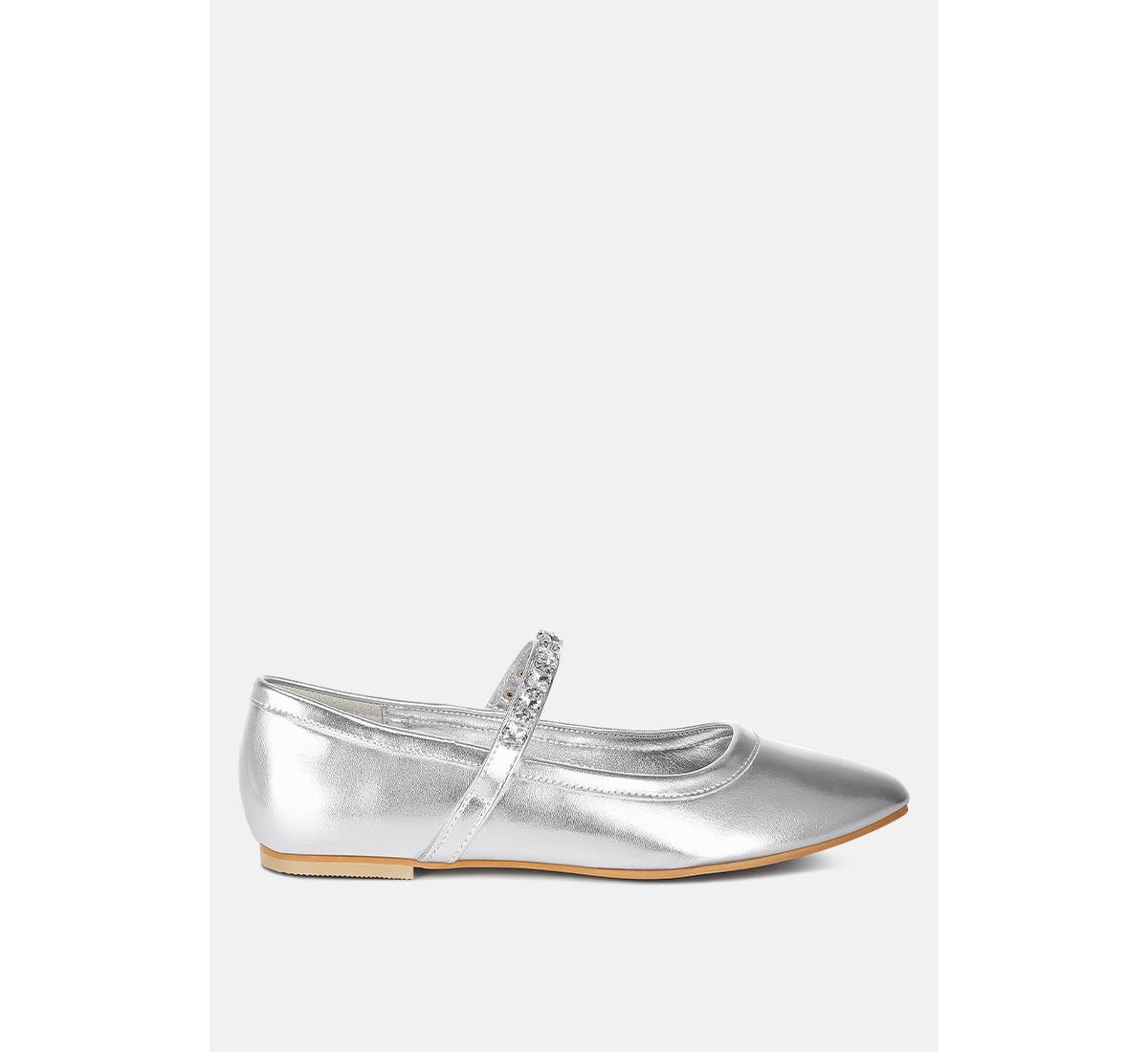 Rag & Co Gloxinia Metallic Mary Jane Ballerinas