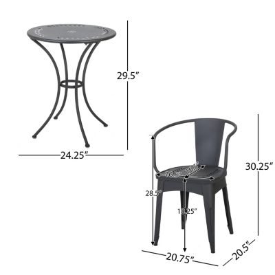 Streamdale Whimsical Lourdes Bistro Set Durable Outdoor Elegance