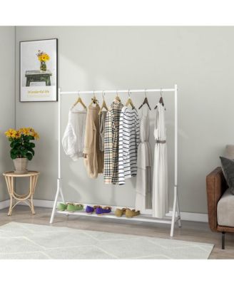Streamdale Freestanding Garment Rack, Multi-Functional, White