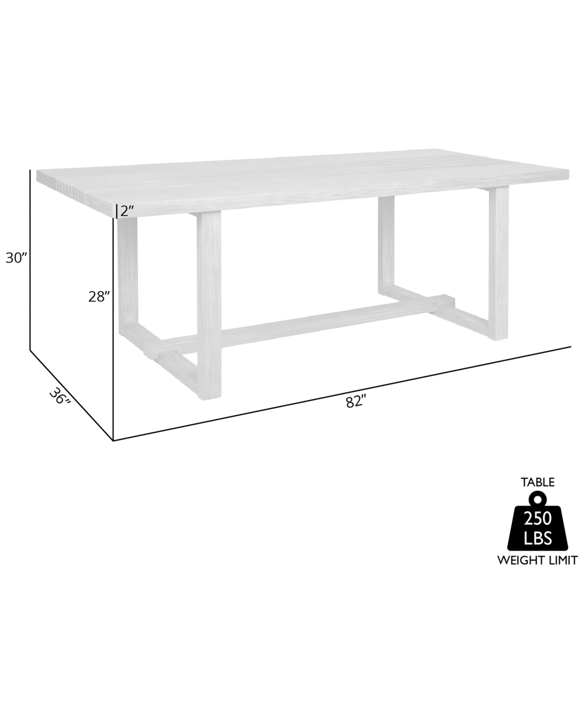 Macy's Vivid Outdoor Dining Table In Light Brown