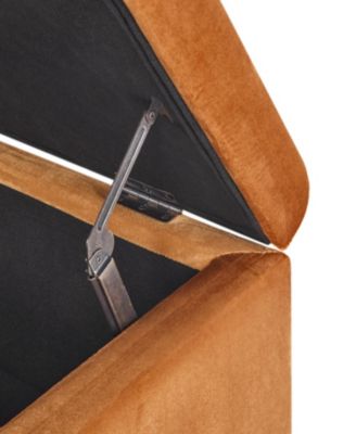 Luxurious Velvet Ottoman with Lift-Top Storage and Waffle Stitching