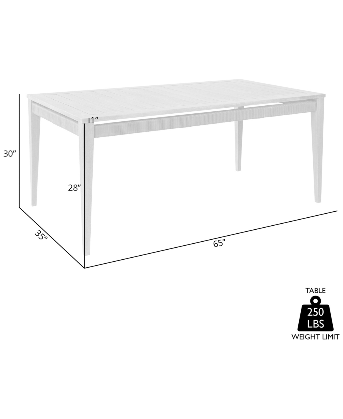 Macy's Orbit Outdoor Dining Table In Brown