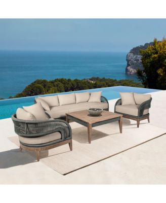 Shop Macy's Orbit Outdoor Seating Collection In Brown