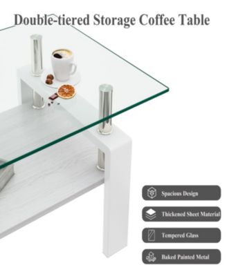 Modern Glass Rectangle Coffee Table