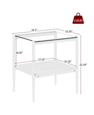 Tempered Glass End Table (Set of 2)