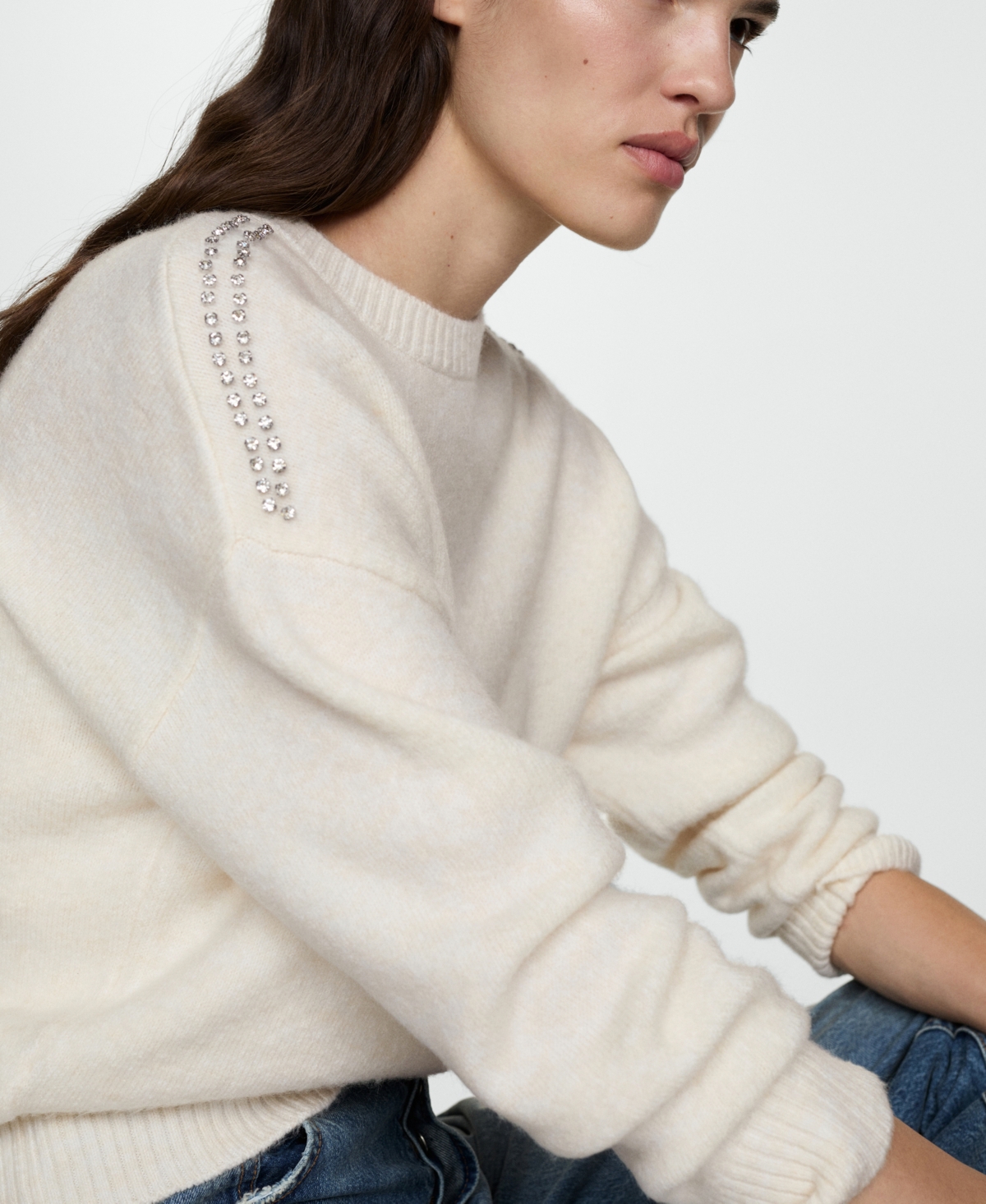 Mango Women's Glitter Detail Knitted Sweater