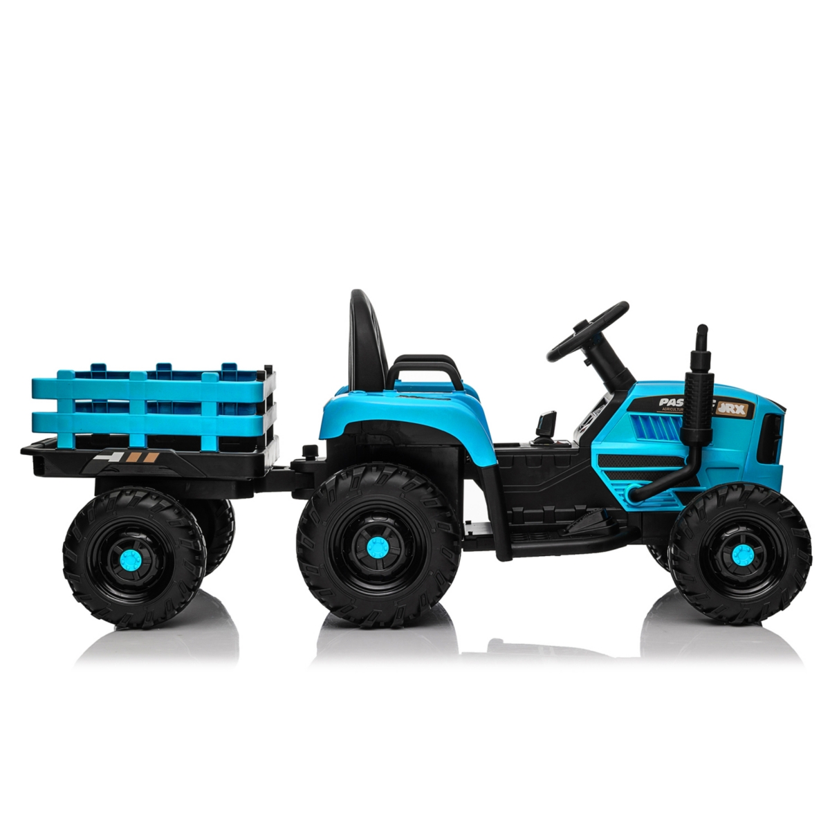 Streamdale Furniture Ride on Tractor with Trailer,24V 400W Powered Electric Tractor Toy w/Remote Control, electric car for kids, Three speed adjustabl