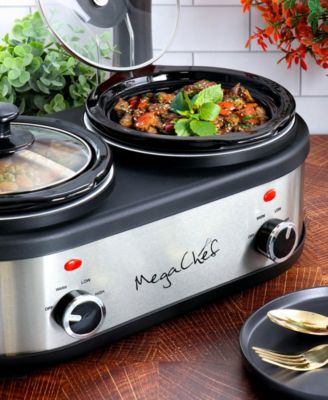 Dual 1.5 Quart Crock Buffet Slow Cooker