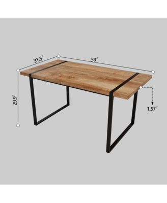 59" Industrial-Style 6-Piece Dining Set