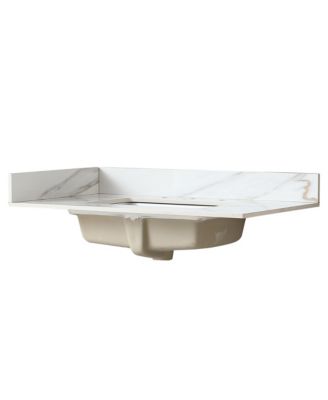 Streamdale 37" Marble Vanity Top with Sink and Backsplash