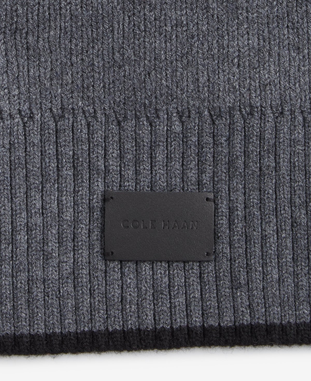Cole Haan Men's Heritage Ribbed-knit Tipped Scarf In Guaranteed