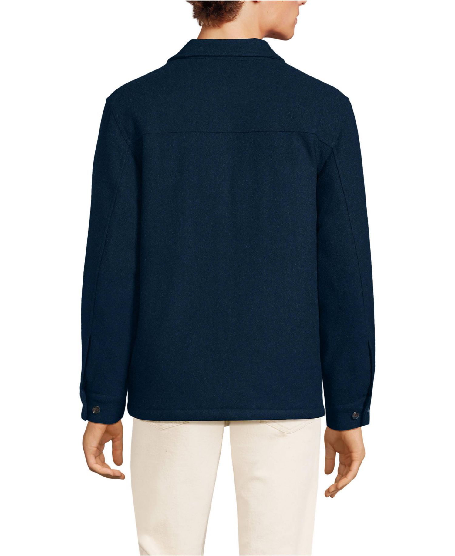 Men's Wool Blend Shirt Jacket