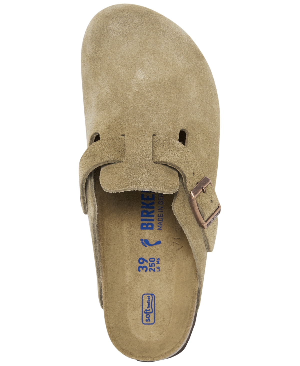 Birkenstock Women's Boston Soft Footbed Suede Leather Clogs From Finish Line In Taupe