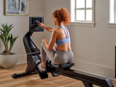 RW600 iFIT-enabled Rower with 7 inch Pivoting Touchscreen and SpaceSaver Design