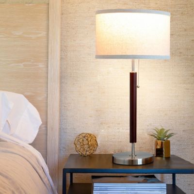 Carter Wood 26" LED Table Lamp Bundle (Set of 2)