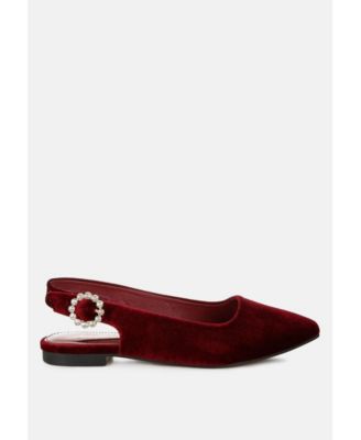 Womens Dolan Velvet Slingback Flats Sandals