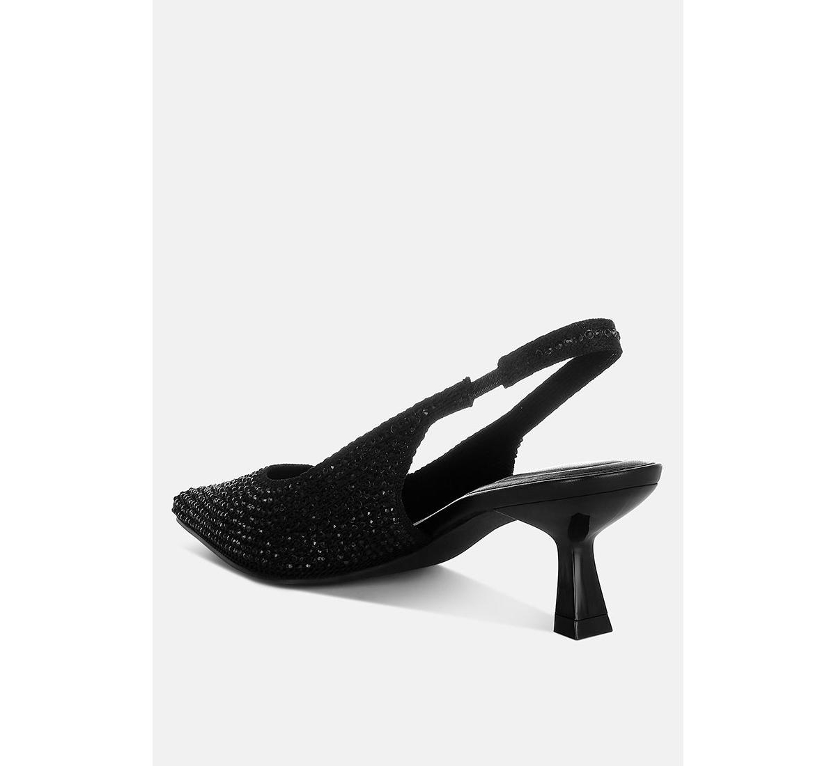 London Rag Julep Flyknit Rhinestone Slingback Sandals