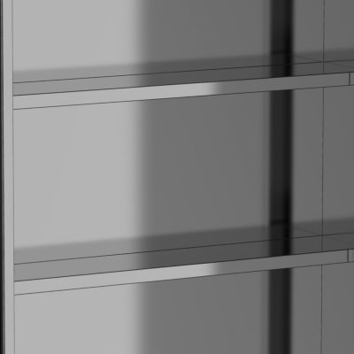 Bathroom Mirrored Cabinet, 24"x26" Stainless Steel Frame Medicine Cabinet, Wall-Mounted Storage Organizer with Double Doors, Silver