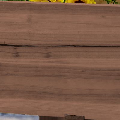 Raised Garden Bed with 3 Planter Box, Elevated Wooden Plant Stand with Drainage Holes, for Vegetables, Herb and Flowers, Coffee