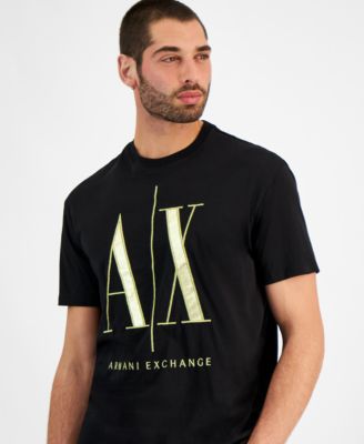 A|X Armani Exchange Men's Embroidered Metallic Icon T-Shirt - Macy's