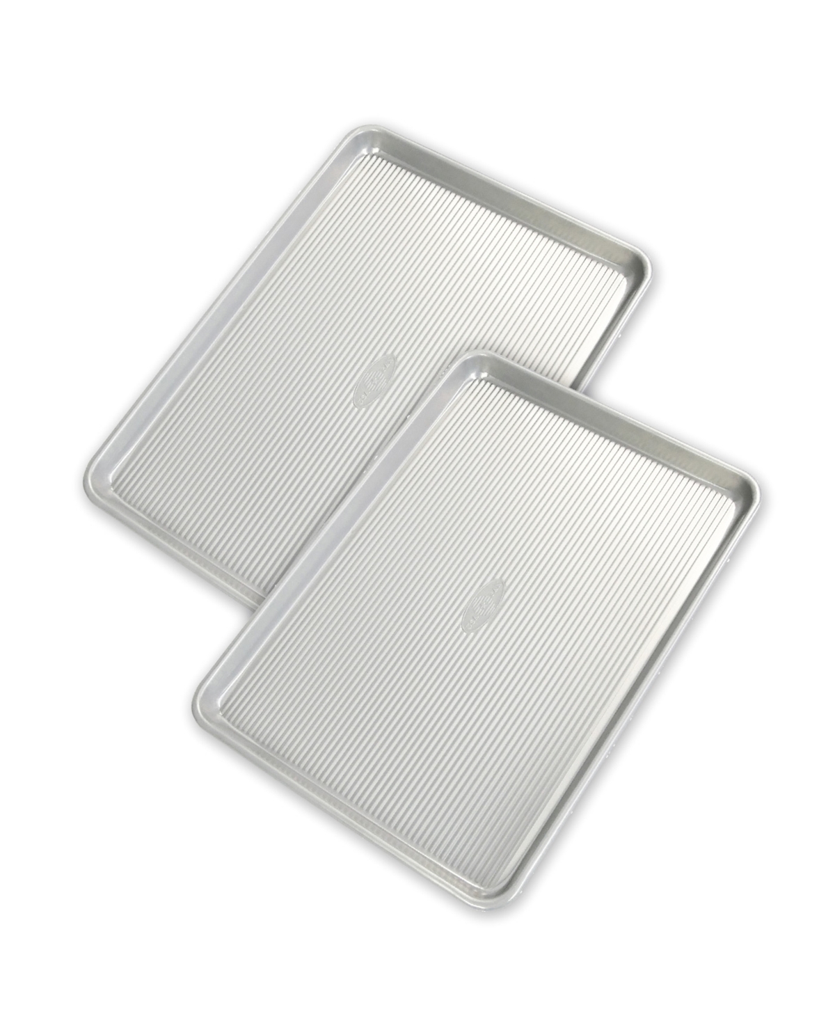 Usa Pan Non-Stick Aluminum Set of 2 Half Sheet Pan - silver/gray