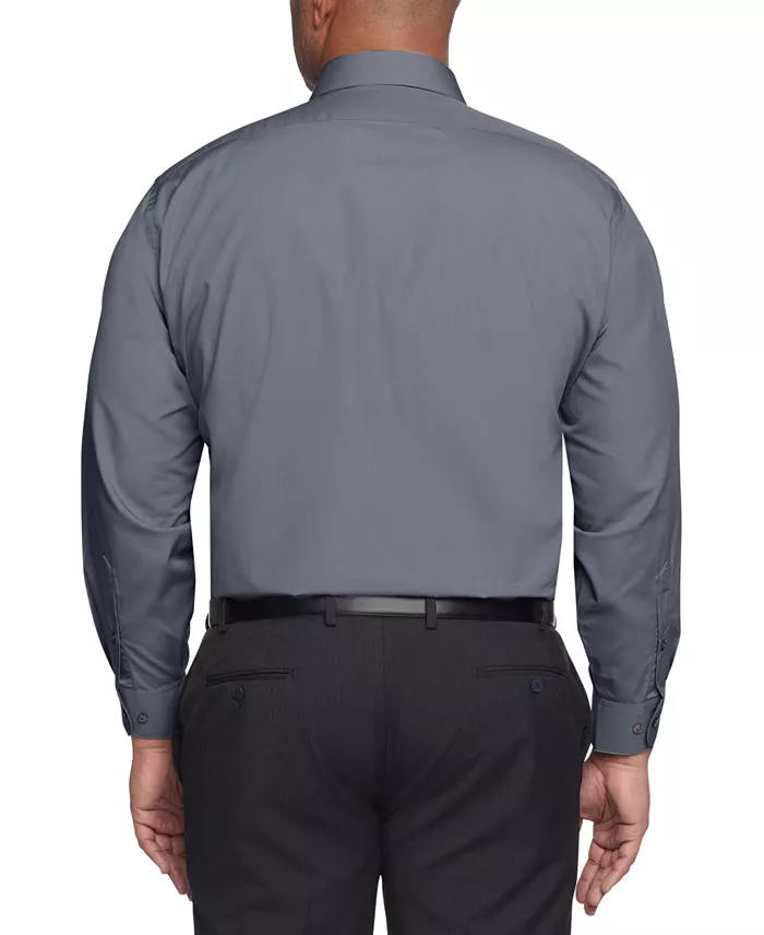 Men's Big & Tall Regular-Fit Wrinkle-Free Poplin Solid Dress Shirt - thumbnail 6