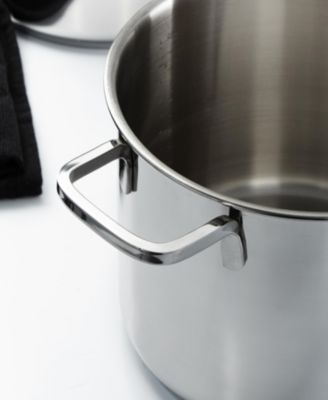 DiNA Helix Recycled 18/10 Stainless Steel 10" Stockpot 7qt., Glass Lid