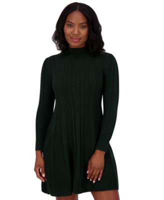 Jessica Howard Petite Ribbed Turtleneck Sweater Dress - Macy's