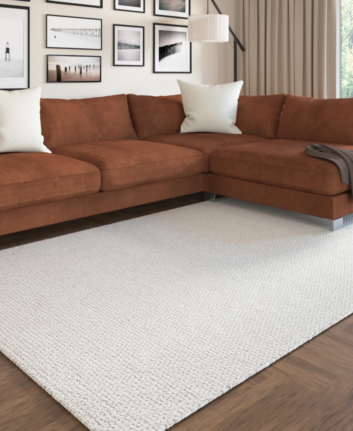 Lr Home Ella Dom-1 7'9"x9'9" Area Rug In Ivory