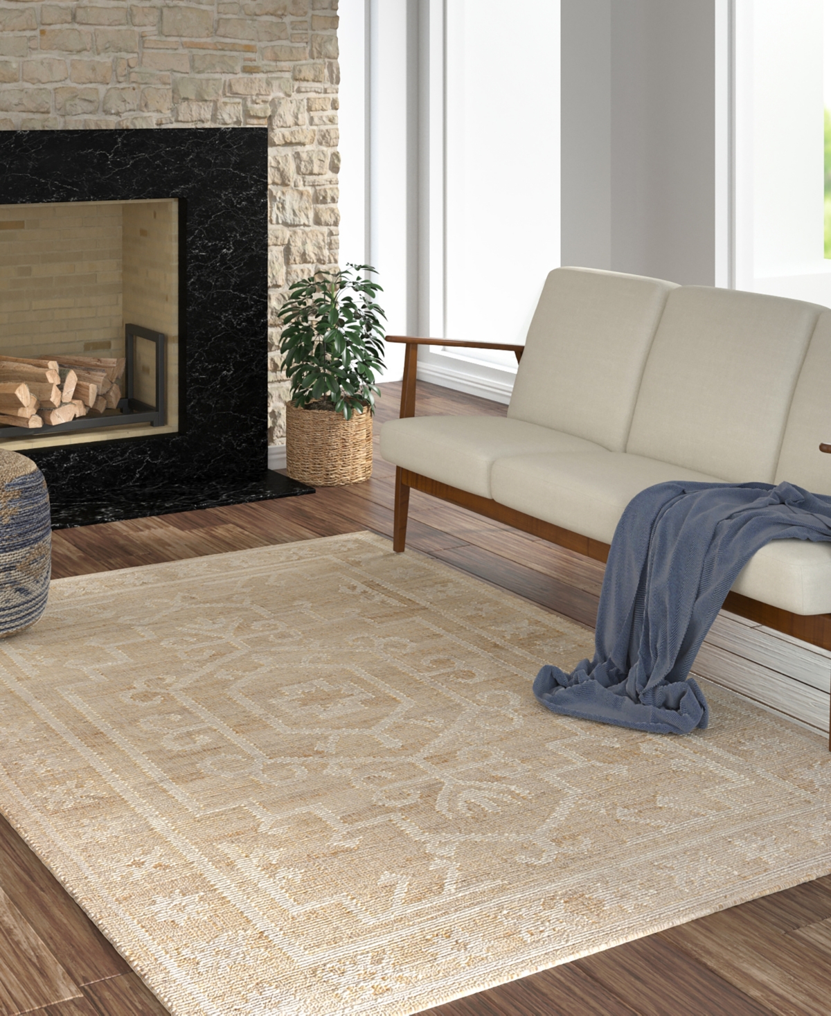 Lr Home Xanda Wil-570 5'x7'9" Area Rug In Ivory,tan