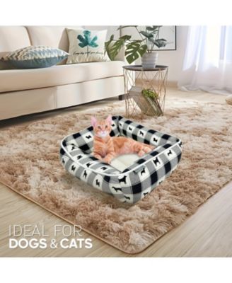 Paw & Decor Paws and Decor All Over Plaid Dogs Cuddler Pet Bed, Stellar Design Printed Dog Beds, Durable & Ultra-Plush Material