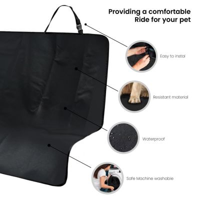 Waterproof Dog Seat Cover for Back Seat - Pet Car Cover, Nonslip Bench Protector for Dogs