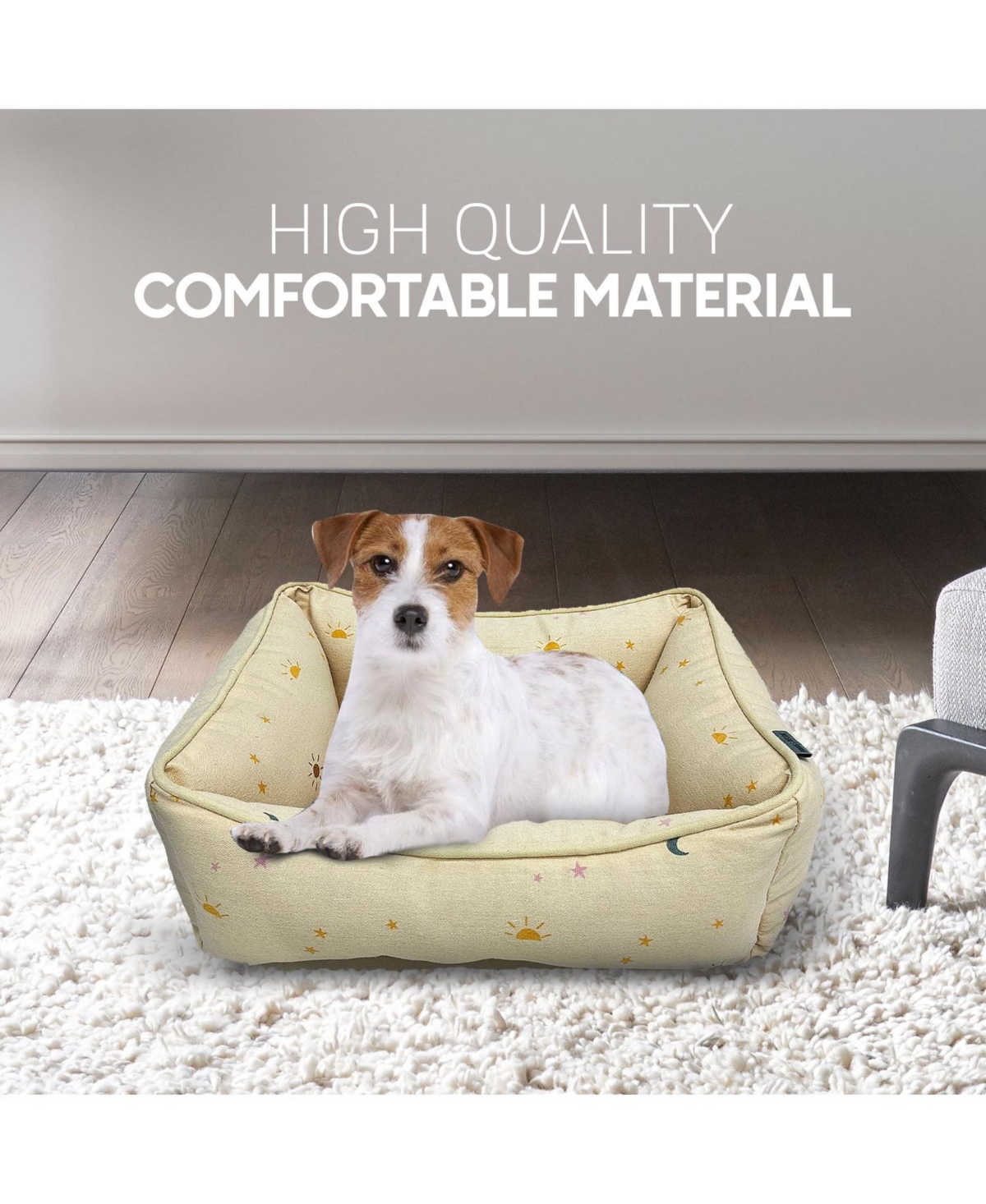 Paw & Decor Paws and Decor Celestial Cuddler Pet Bed for Dogs and Cats, Stellar Design Printed Dog Beds, Durable & Ultra-Plush Material