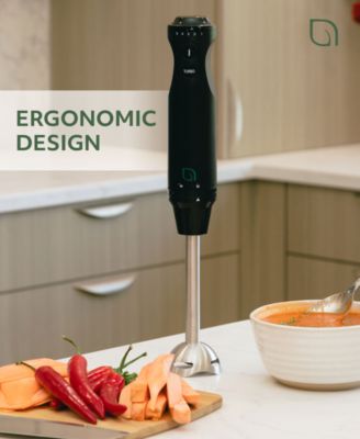 5-Speed Immersion Hand Blender with Turbo Mode - Powerful Blending for Smoothies, Soups, and Baby Food