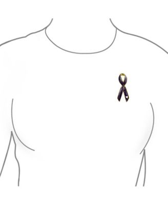 Prevention Pink Ribbon Breast Cancer Survivor Brooch Pin Gold Heart Accessory