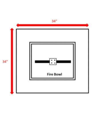 12" H Concrete Outdoor Fire Pit Table