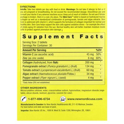 Skin Care  Collagen Filler  -  60 Tablets