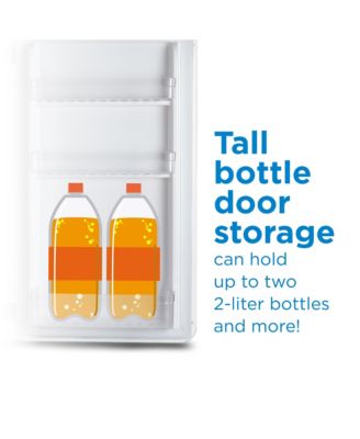 3.2 Cu. Ft. Refrigerator With Freezer, Vintage Style Refrigerator, With Slide-Out Glass Shelves & Tall Bottle Storage, Retro Fridge