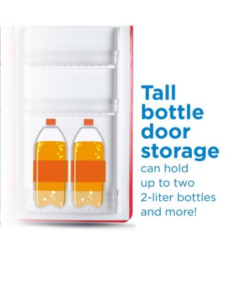 3.2 Cu. Ft. Refrigerator With Freezer, Vintage Style Refrigerator, With Slide-Out Glass Shelves & Tall Bottle Storage, Retro Fridge