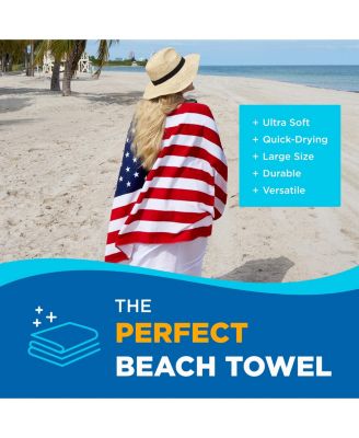 Printed Beach Towel Set - Oversized Beach Towel for Kids - Quick-Dry & Soft Cotton Towel with Printed Design - Luxury Towel for Swimming - 30" x 60", Magical Unicorn (2 Pack)