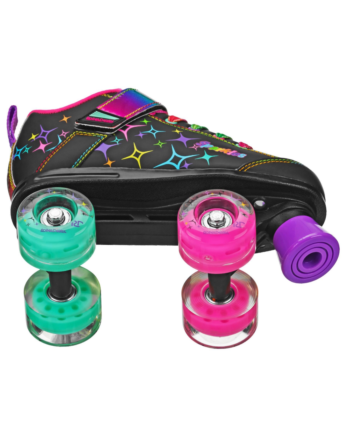 Roller Derby Sparkles Girl's Lighted Roller Skates -rainbow