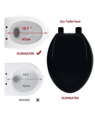 Toilet Seat Elongated,Toilet Seat with Toddler Seat Built in, Potty Training Toilet Seat Elongated Fits Both Adult and Child, with Soft Close