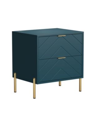 2-Drawer Nightstand With Elegant Design