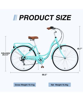 7 Speed, Steel Frame, Multiple Colors 26 Inch Ladies Bicycle