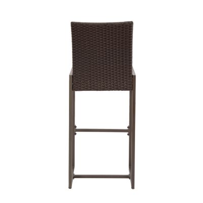 Wicker Barstools with Iron Frame (2-Pack)