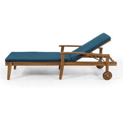 Streamdale Acacia Wood Chaise Lounge with Adjustable Cushions