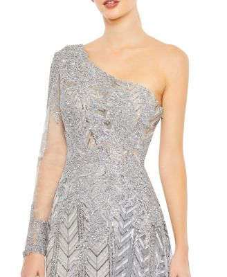 Women's Embellished One Shoulder A Line Gown