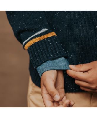 Boys Organic Long Sleeve V-Neck Sweater