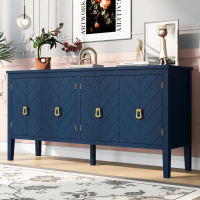 Streamdale Geometric Sideboard with Metal Handles